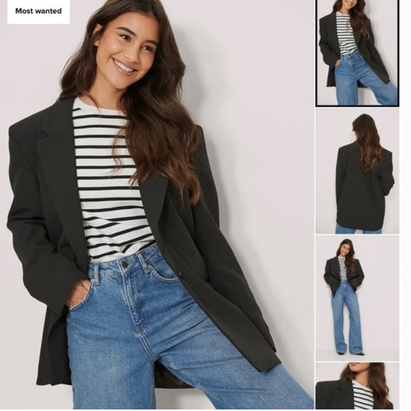 Na-kd Boyfriend Oversized Black Women's Blazer - Picture 2 of 7